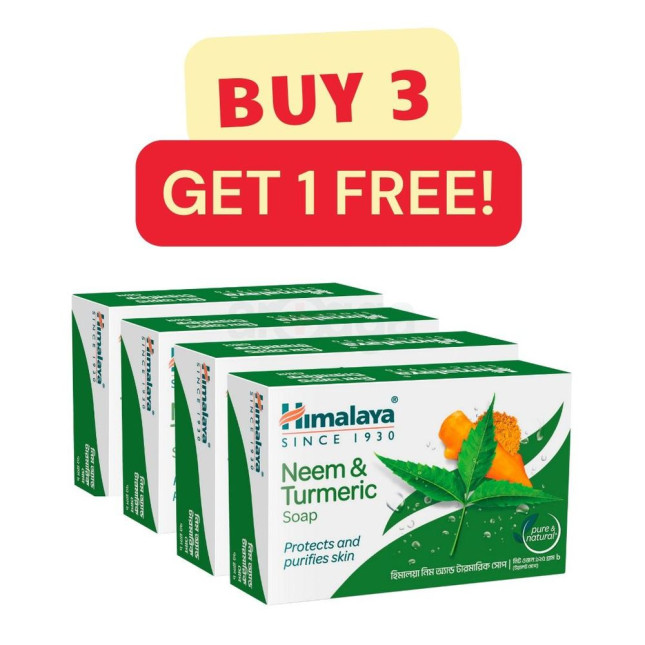 Himalaya Neem &amp; Turmeric Soap (Buy 3 Get 1 Free)
